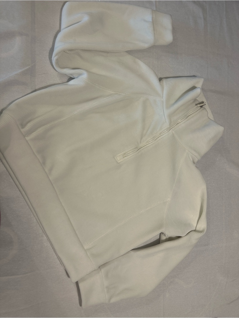 Kyodan White Half-Zip Women's Sweater